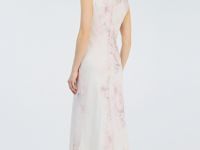 Платье с вырезом лодочка, Розовый