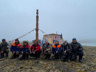 На острове Беннетта установлено спасательное депо в форме якутского балагана