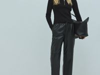 Брюки из искусственной кожи, Черный