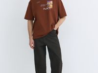 Футболка из хлопка с фотопринтом, Оранжевый