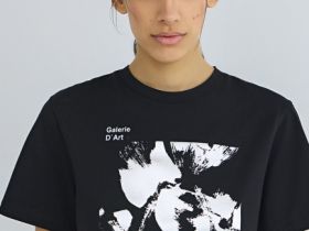 Футболка с принтом, Черный