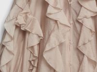 Блузка из лиоцелла с рюшами, Бежевый