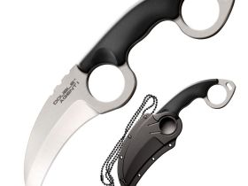 Нож с фиксированным клинком Cold Steel Double Agent I, сталь AUS-8A, рукоять Griv Ex™, черный