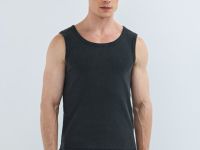 Базовая майка в рубчик, Серый