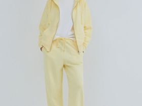 Толстовка на молнии с вышивкой, Желтый