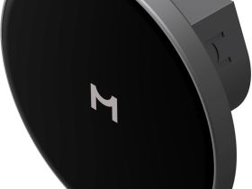 Автомобильный держатель Magssory Disc с БЗУ серый