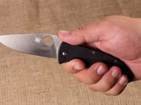 Складной нож Spyderco Tenacious, сталь 8Cr13MOV Satin Plain, рукоять стеклотекстолит G10, чёрный