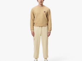 Мужские хлопковые спортивные брюки Lacoste стандартного кроя