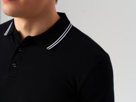 Джемпер трикотажный с воротником поло для мужчин