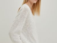 Джемпер из хлопка с v-образным вырезом