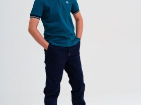 Сорочка трикотажная с воротником поло для мальчиков