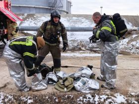 На Якутской ГРЭС-1 прошли учения по тушению пожара и ликвидации последствий ЧС