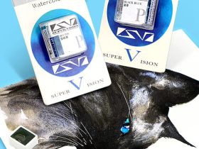 Акварель Super Vision с грануляцией "Watercolor layered" в кювете S1 Dark green