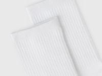 Базовые носки в рубчик, Белый