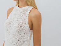 Майка из ленточной пряжи, Белый