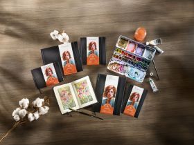 Блокнот для акварели Hahnemuhle Deckle Edge "Портрет" 10,3x15,3 см 30 л 250 г, 100% хлопок, среднее