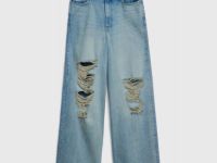 Джинсы со средней посадкой, Голубой