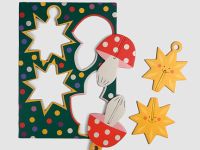 Украшения на ёлку "Грибочек и звёздочка"