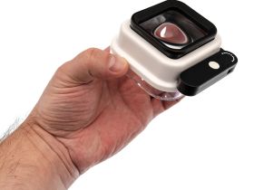 Лупа раскладная Жук, 10х, 15х, 20х, с подсветкой