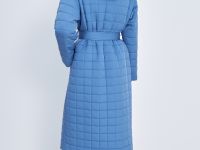 Утепленное пальто с поясом