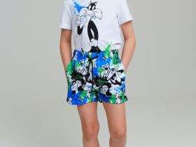 Шорты текстильные плавательные для мальчиков, средней длины