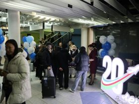 В аэропорту Якутска проводили пассажиров юбилейного рейса в Харбин