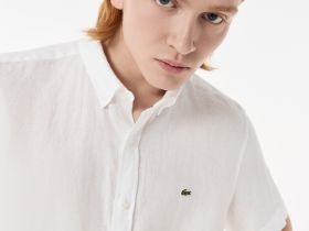 Мужская льнаная рубашка Lacoste