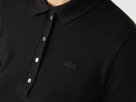 Женское поло Lacoste приталенного кроя из эластичного хлопка