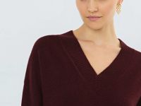 Джемпер из мягкой пряжи с шерстью, Фиолетовый