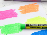 Набор пастели масляная Pentel 12 цв, (6 шт флуоресцентная, 6 шт металлик)