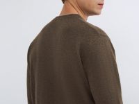 Джемпер с V-вырезом, Коричневый