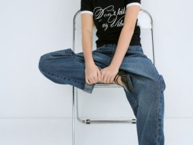 Футболка в рубчик для девочек, Синий