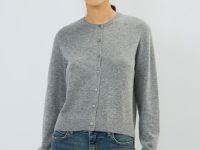 Укороченный кардиган на пуговицах, Серый