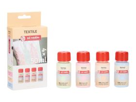 Набор красок для текстиля Talens "Art Creation" 4 цв*50 мл, пастельные цвета