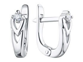 Серьги из белого золота с бриллиантами э0901сг06210502