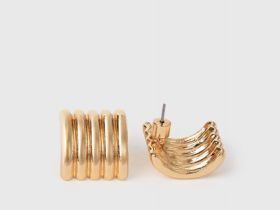 Серьги, 2 пары, Золотой