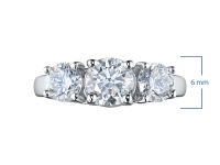 Классическое кольцо из белого золота э4012кц10220103_white