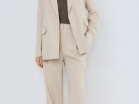 Прямые брюки, Бежевый