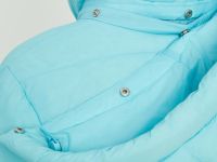 Пуховое пальто с воротником-стойкой