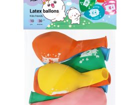 Воздушные шары MESHU "Kids friends" 10 шт., М12/30 см, пастель, ассорти