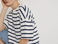 Укороченная футболка, Синий