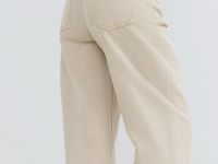 Джинсы Barrel с высокой посадкой, Бежевый