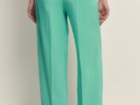 Брюки из конопляной ткани широкого кроя