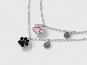 Ожерелье с подвесками для девочек, 2 шт., Серебряный