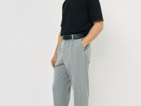 Брюки в клетку, Серый