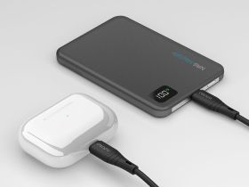 Внешний аккумулятор Deppa NRG MagSafe 10000mAh 15W/LED дисплей (33691) (серый)