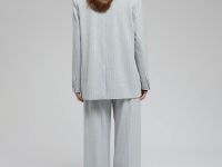 Однобортный жакет в полоску