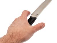 Шкуросъёмный нож Град Горький Охотник, сталь VG-10, рукоять черная микарта