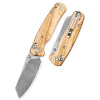 Складной нож Bestechman Cicada's Wing, сталь Damascus, рукоять Olive Wood