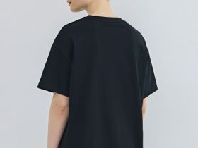 Футболка с цветочным принтом, Черный